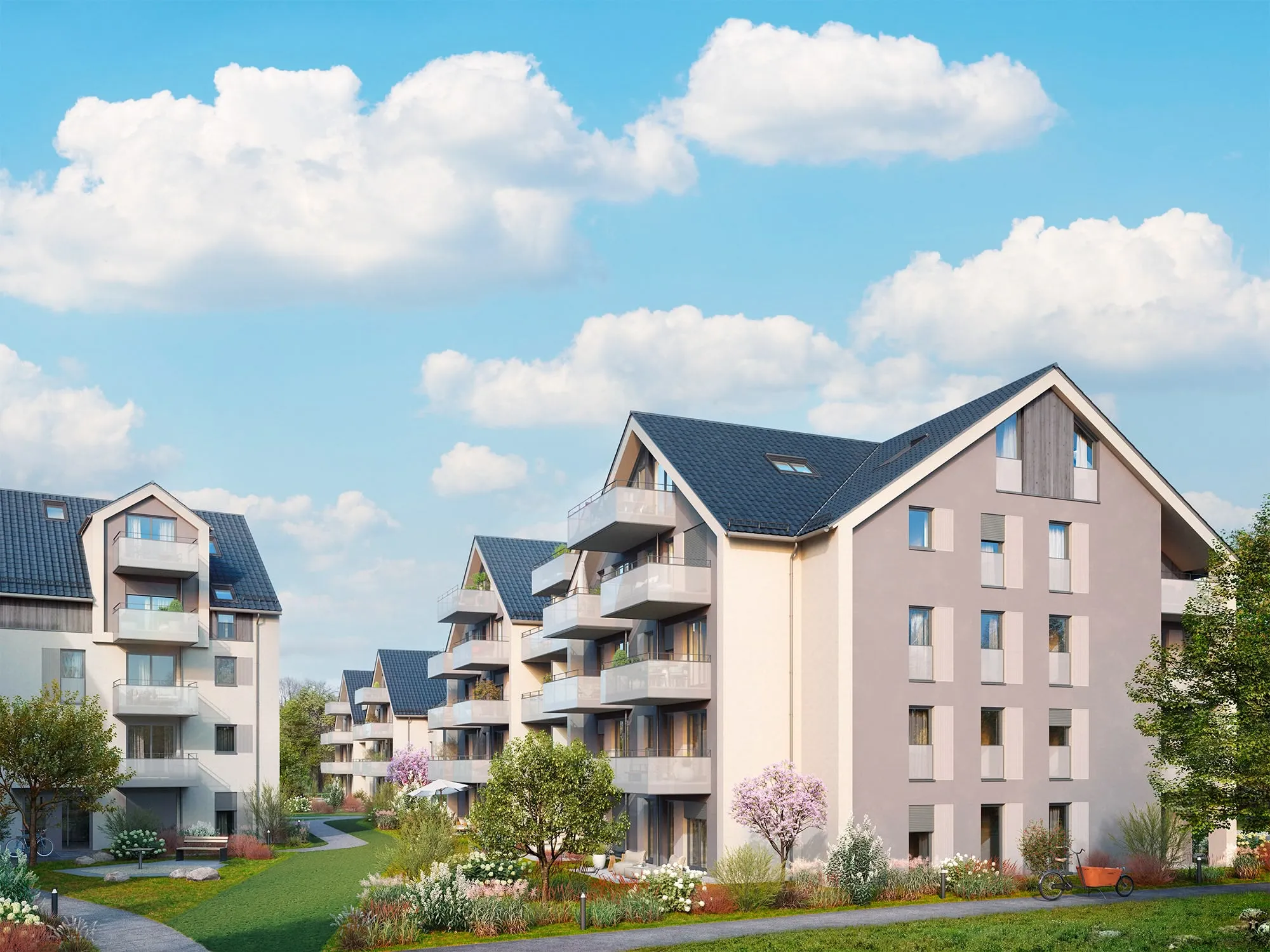 Winninger Glück Taufkirchen Illustration Dorfstraße