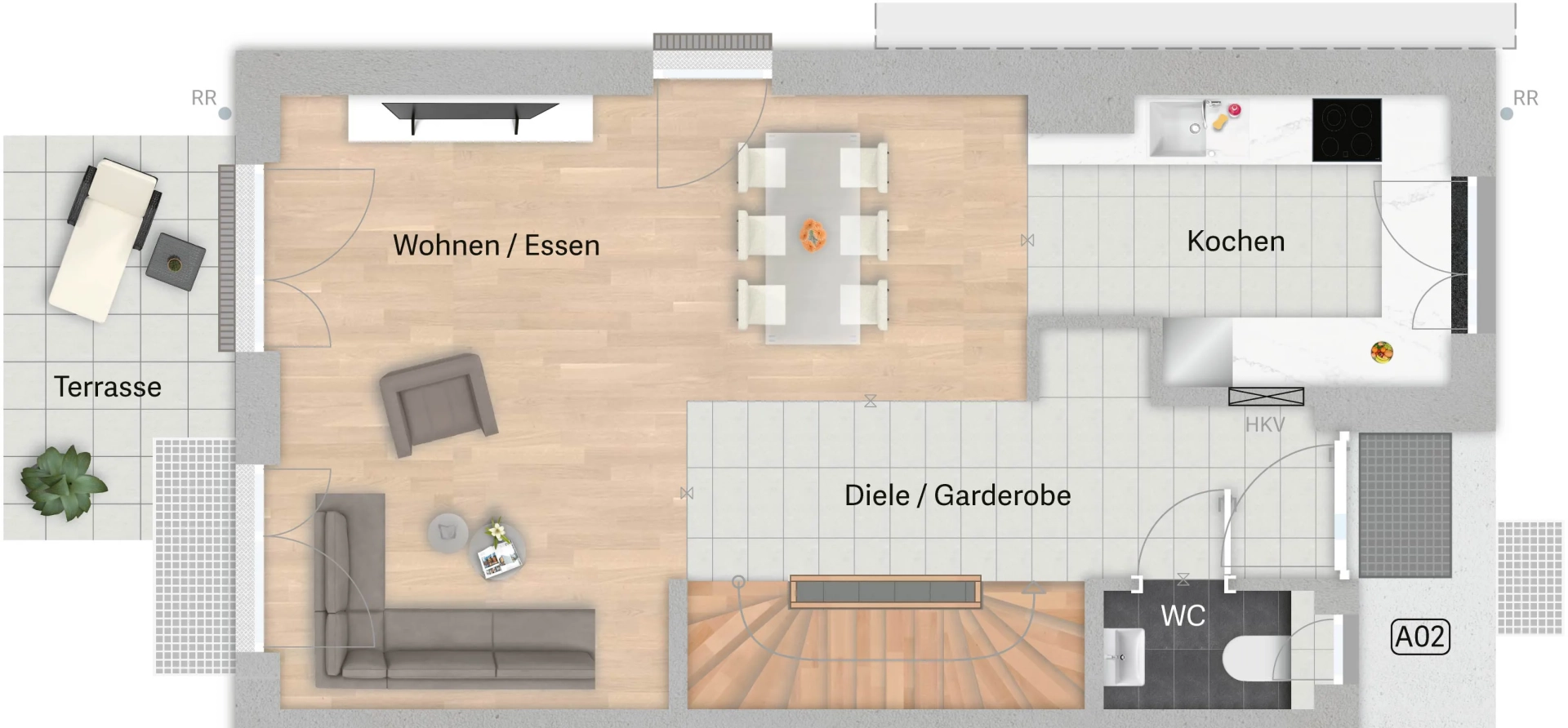 Grundriss Variante A01 – Untergeschoss