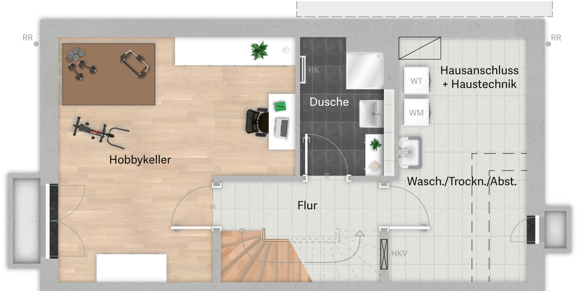 Grundriss Variante A01 – Untergeschoss