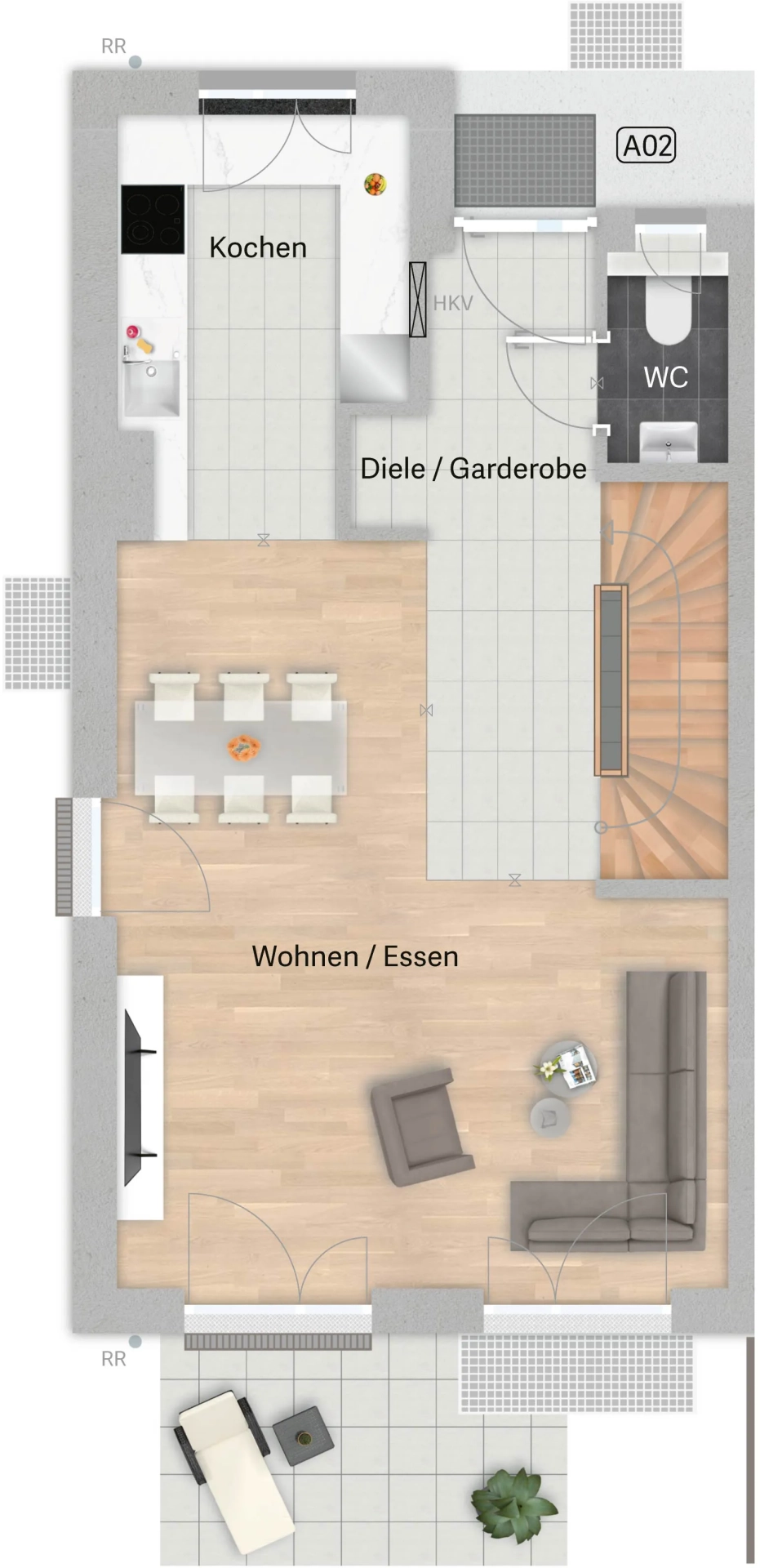 Grundriss Variante A01 – Untergeschoss