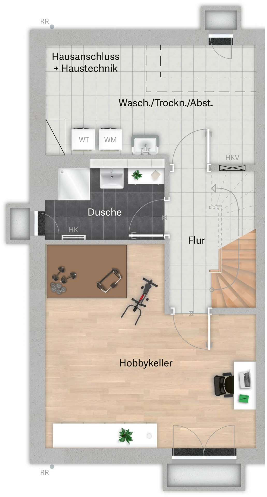 Grundriss Variante A01 – Untergeschoss