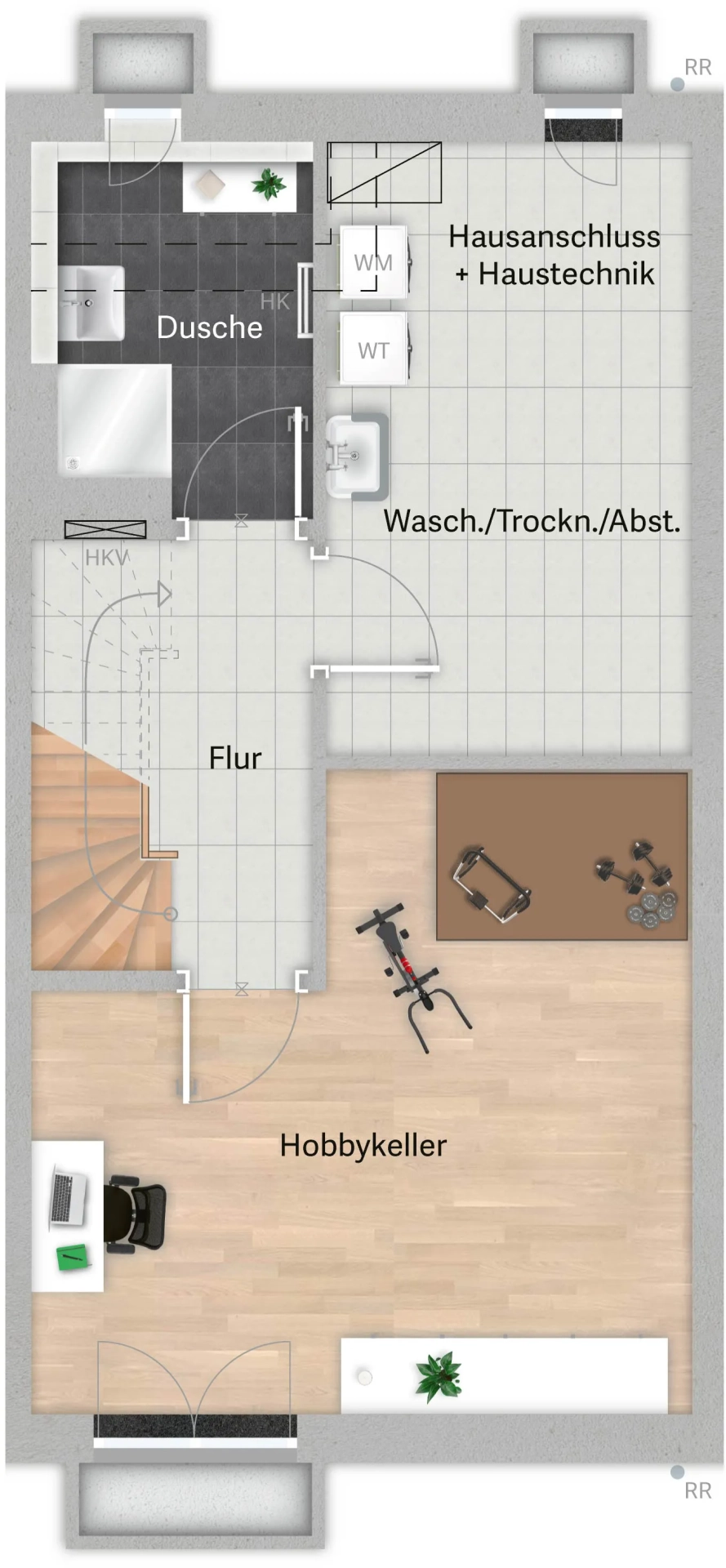 Grundriss Variante A01 – Untergeschoss