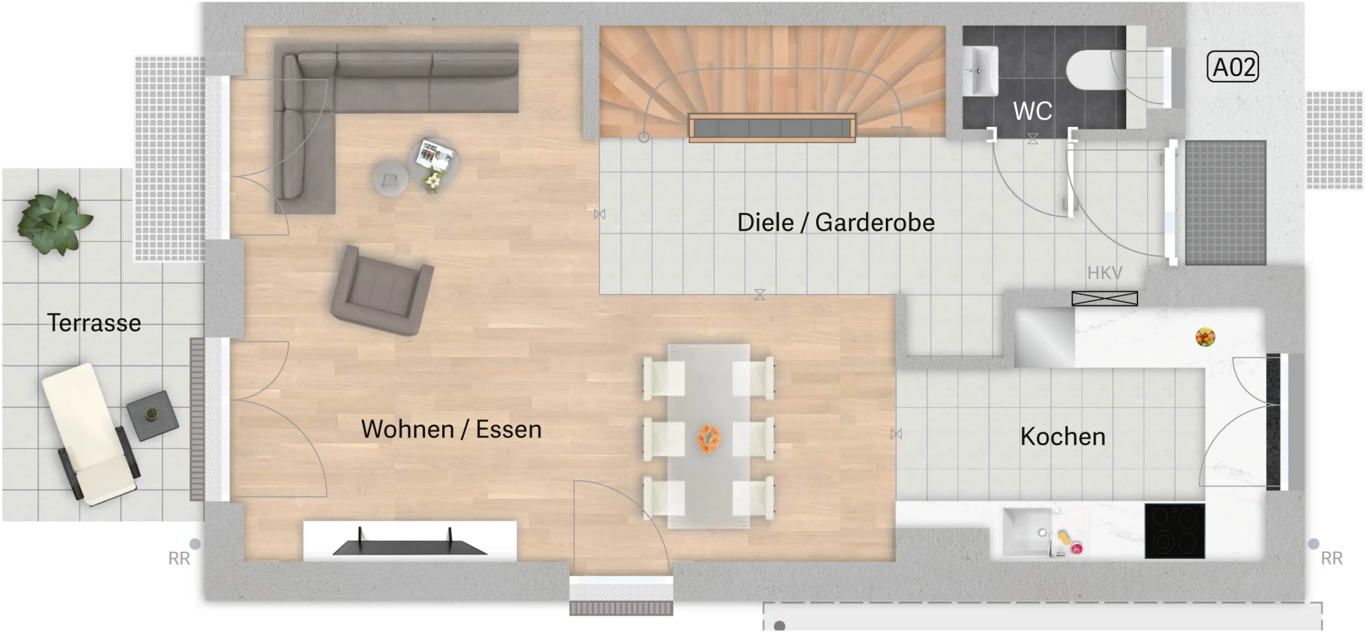 Grundriss Variante A01 – Untergeschoss