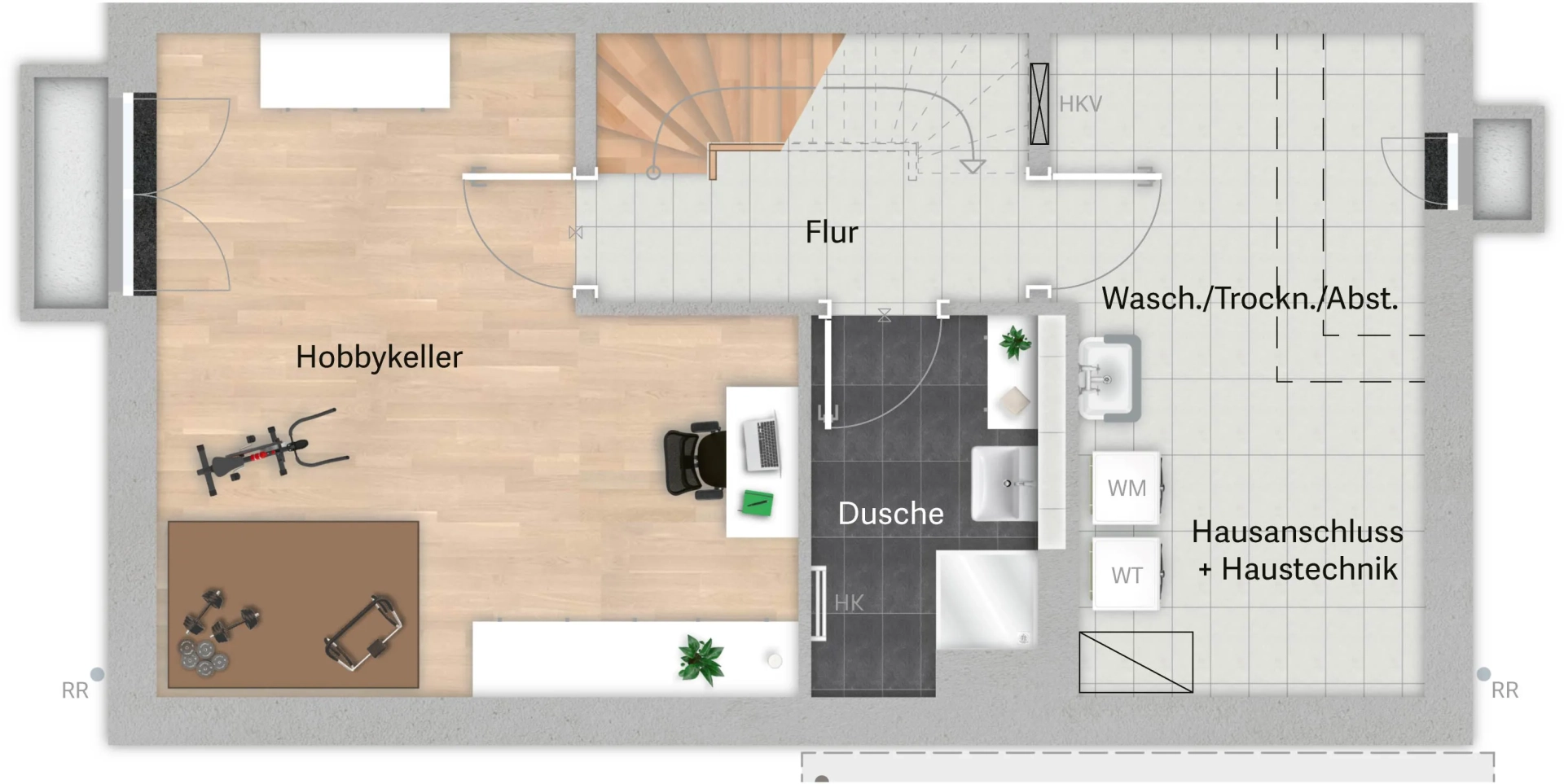 Grundriss Variante A01 – Untergeschoss