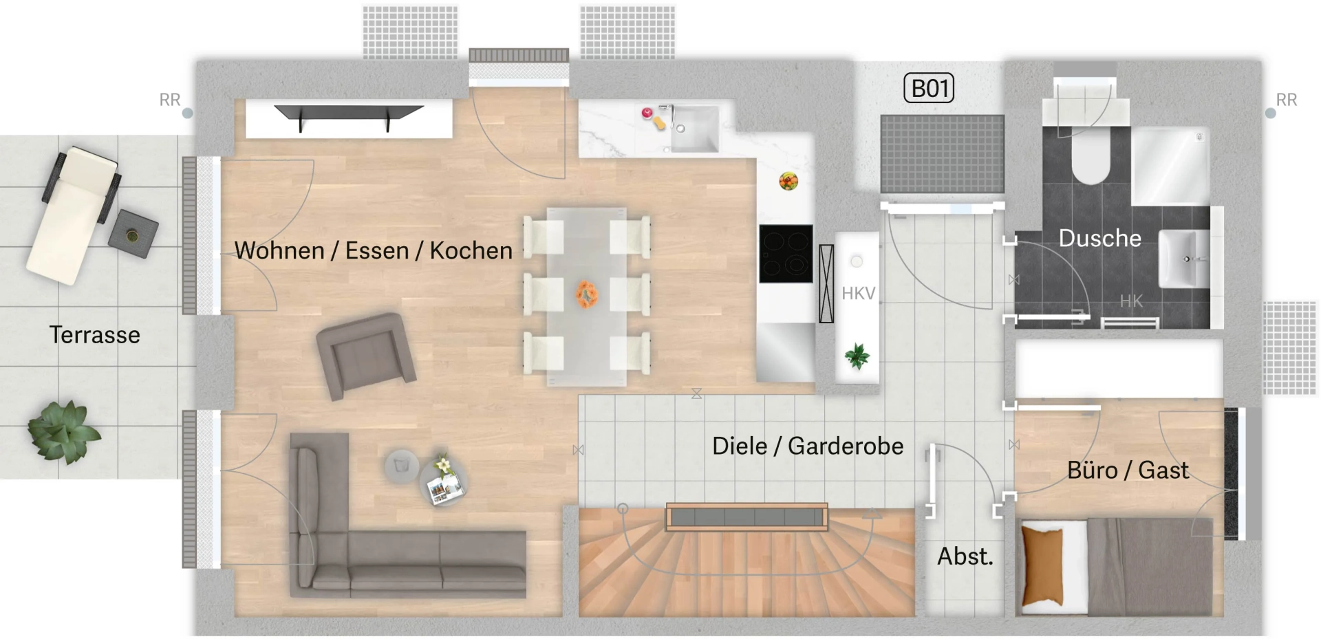 Grundriss Variante A01 – Untergeschoss