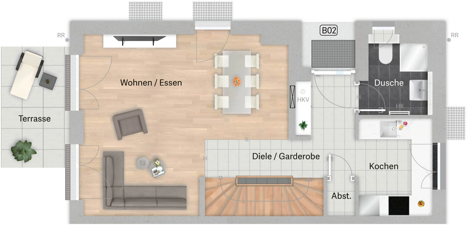 Grundriss Variante A01 – Untergeschoss