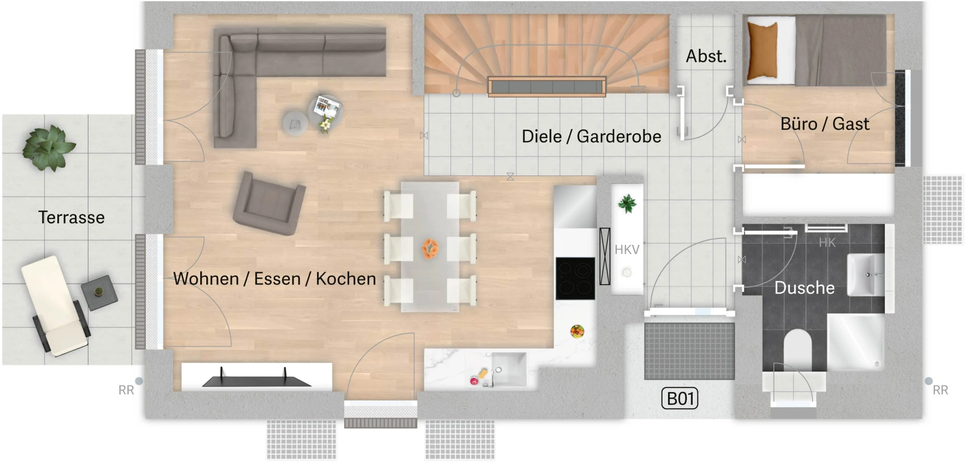 Grundriss Variante A01 – Untergeschoss