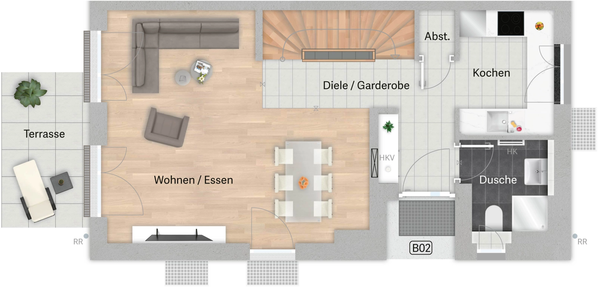 Grundriss Variante A01 – Untergeschoss