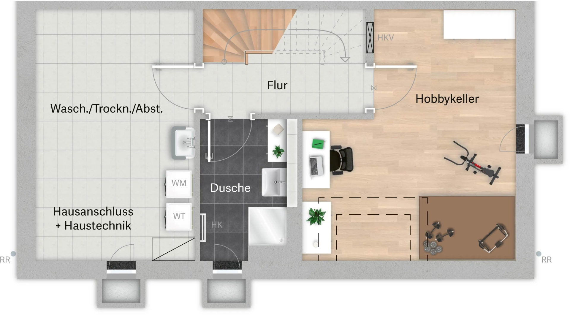 Grundriss Variante A01 – Untergeschoss