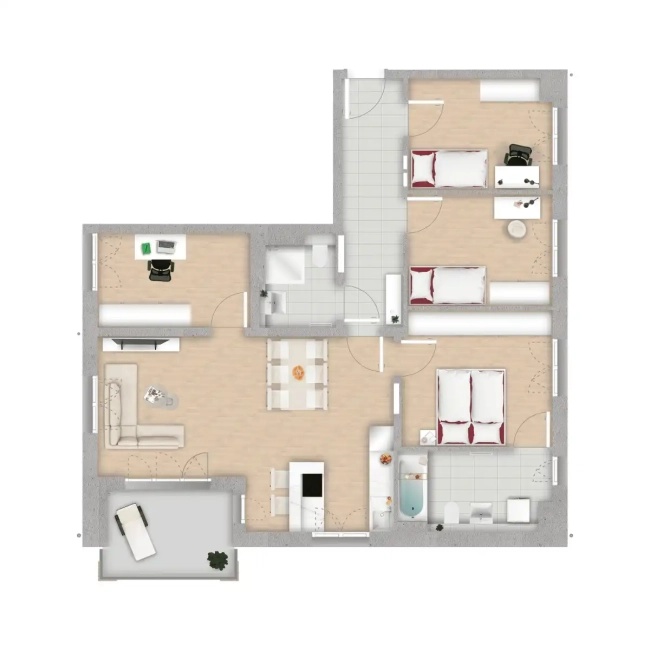 Grundriss der Wohnung 16b
