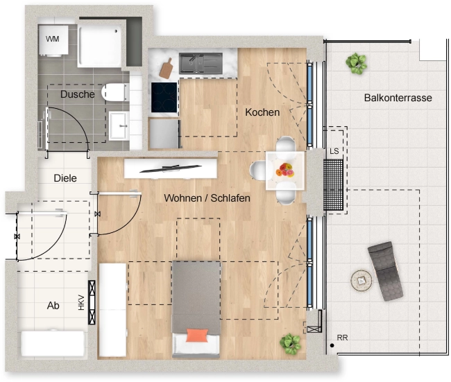 Grundriss der Wohnung 5.0.166