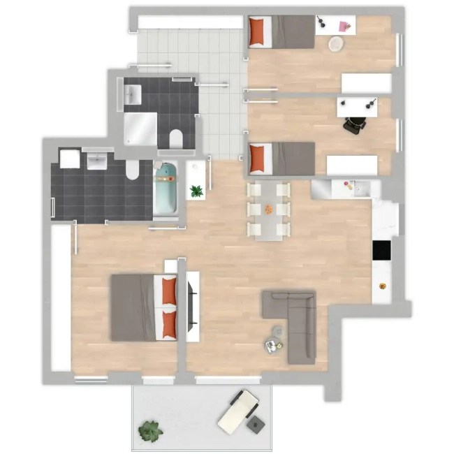 Grundriss der Wohnung 14b