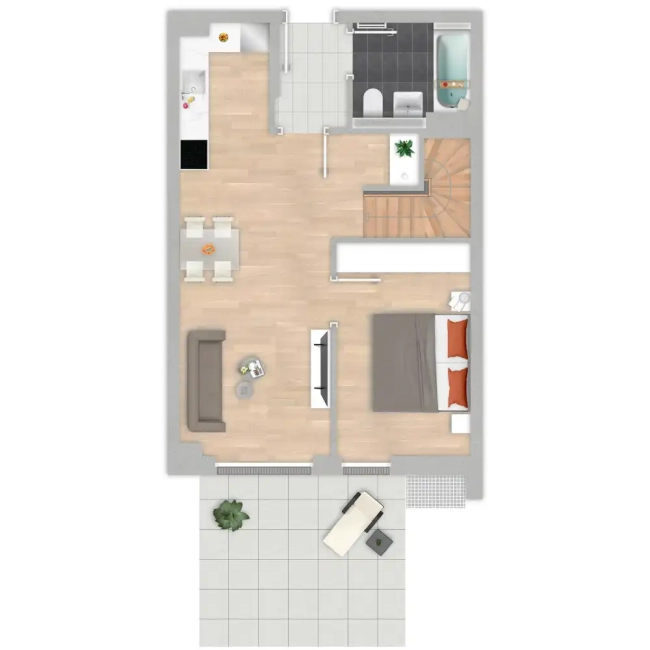 Grundriss der Wohnung 19