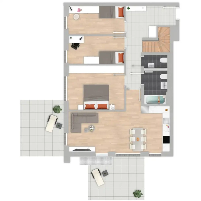 Grundriss der Wohnung 20b