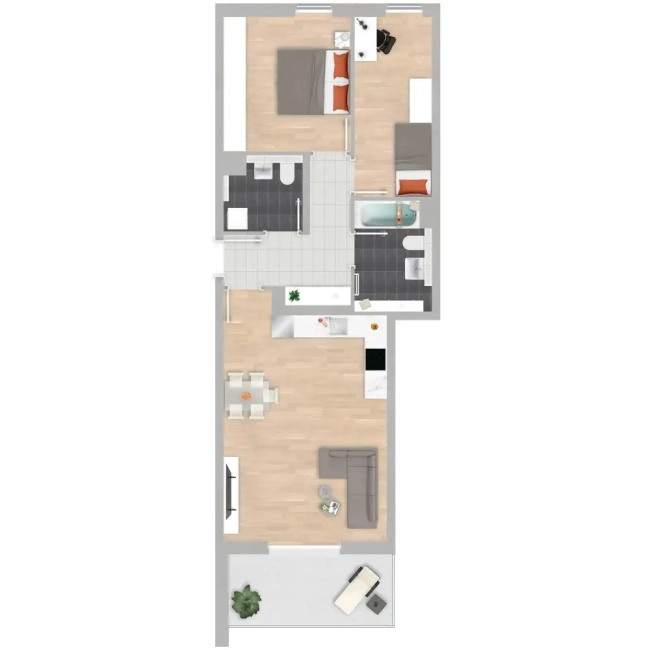Grundriss der Wohnung 22