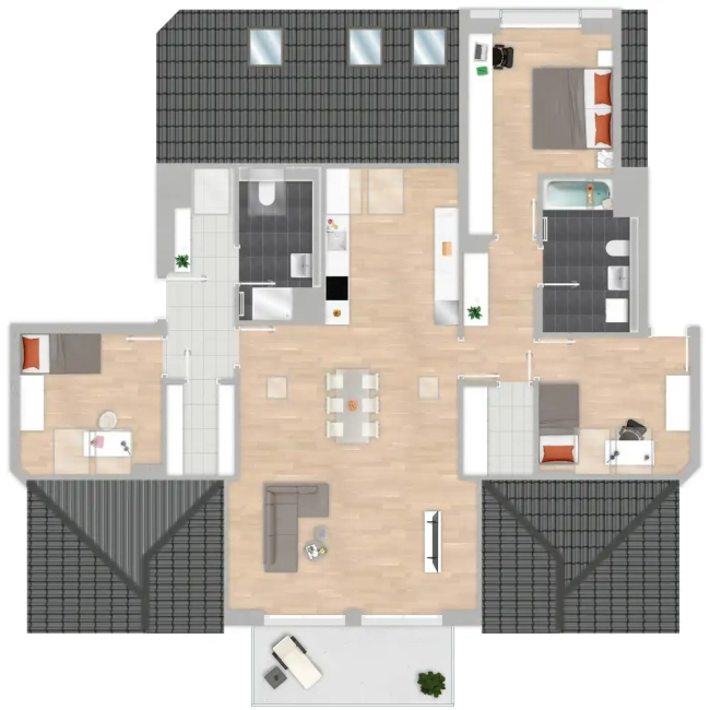 Grundriss der Wohnung 34