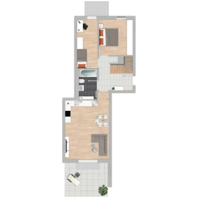 Grundriss der Wohnung 4