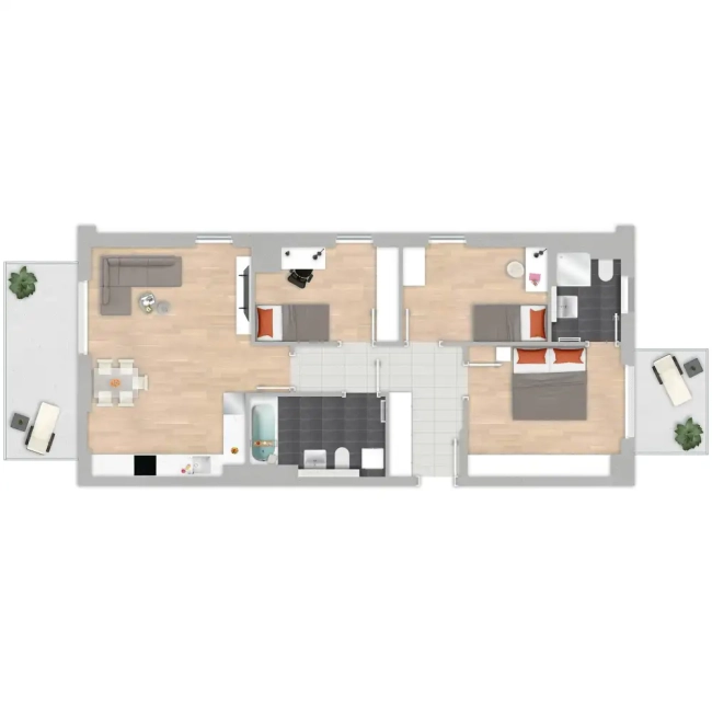 Grundriss der Wohnung 41b