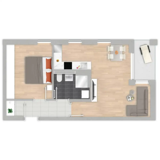Grundriss der Wohnung 9