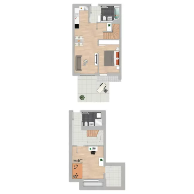 Grundriss der Wohnung 64