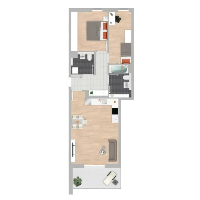 Grundriss der Wohnung 67